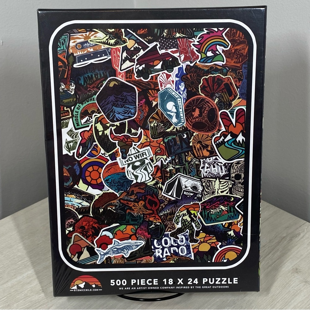 RARE Sealed Atomic Child AC Collage 500 Piece Puzzle 18x24 BRAND NEW